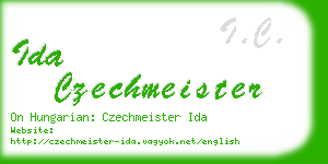 ida czechmeister business card